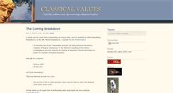 Desktop Screenshot of classicalvalues.com
