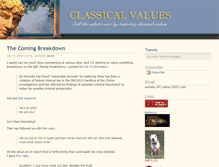 Tablet Screenshot of classicalvalues.com